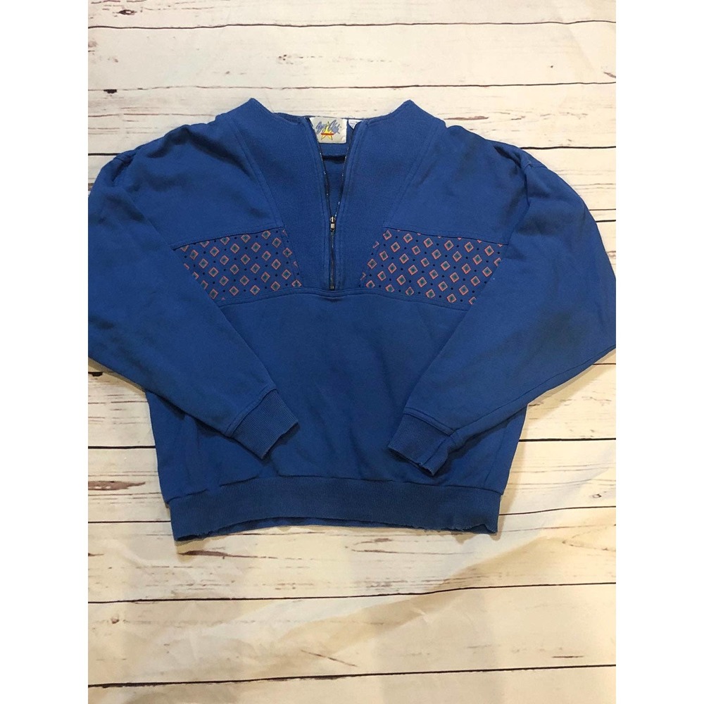 Vintage Blue Pullover 1/4 Zip
